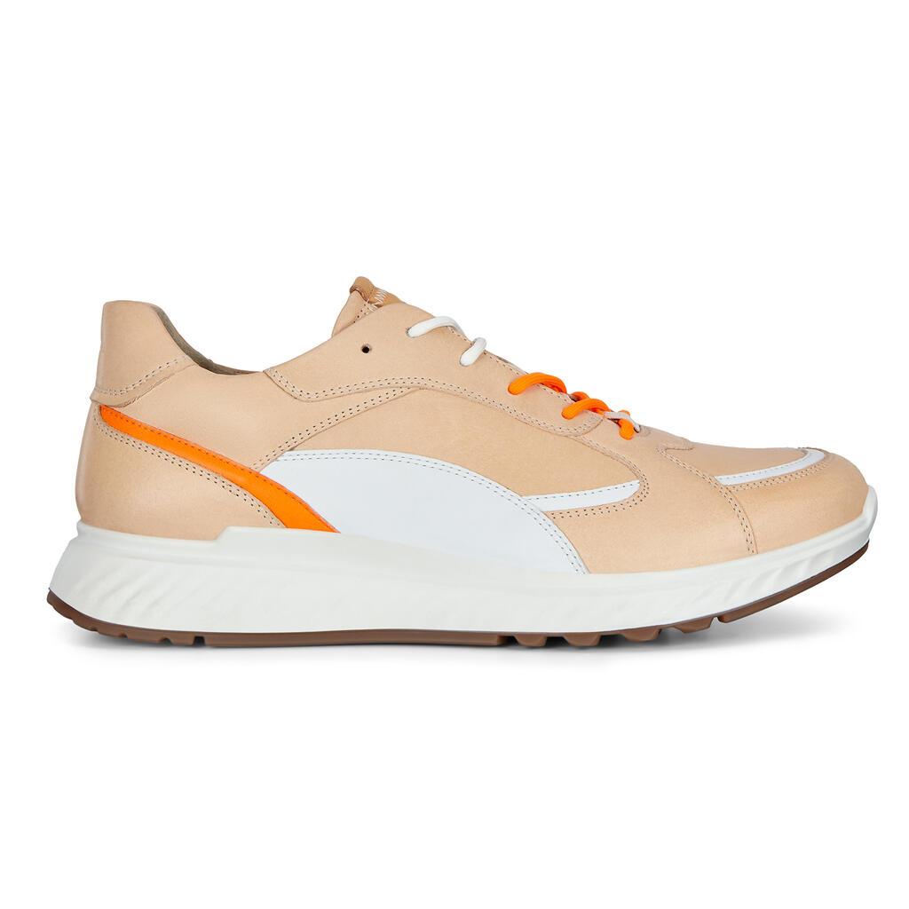 Baskets Ecco St.1 Homme Beige / Blanche / Orange 3476-XMHWQ